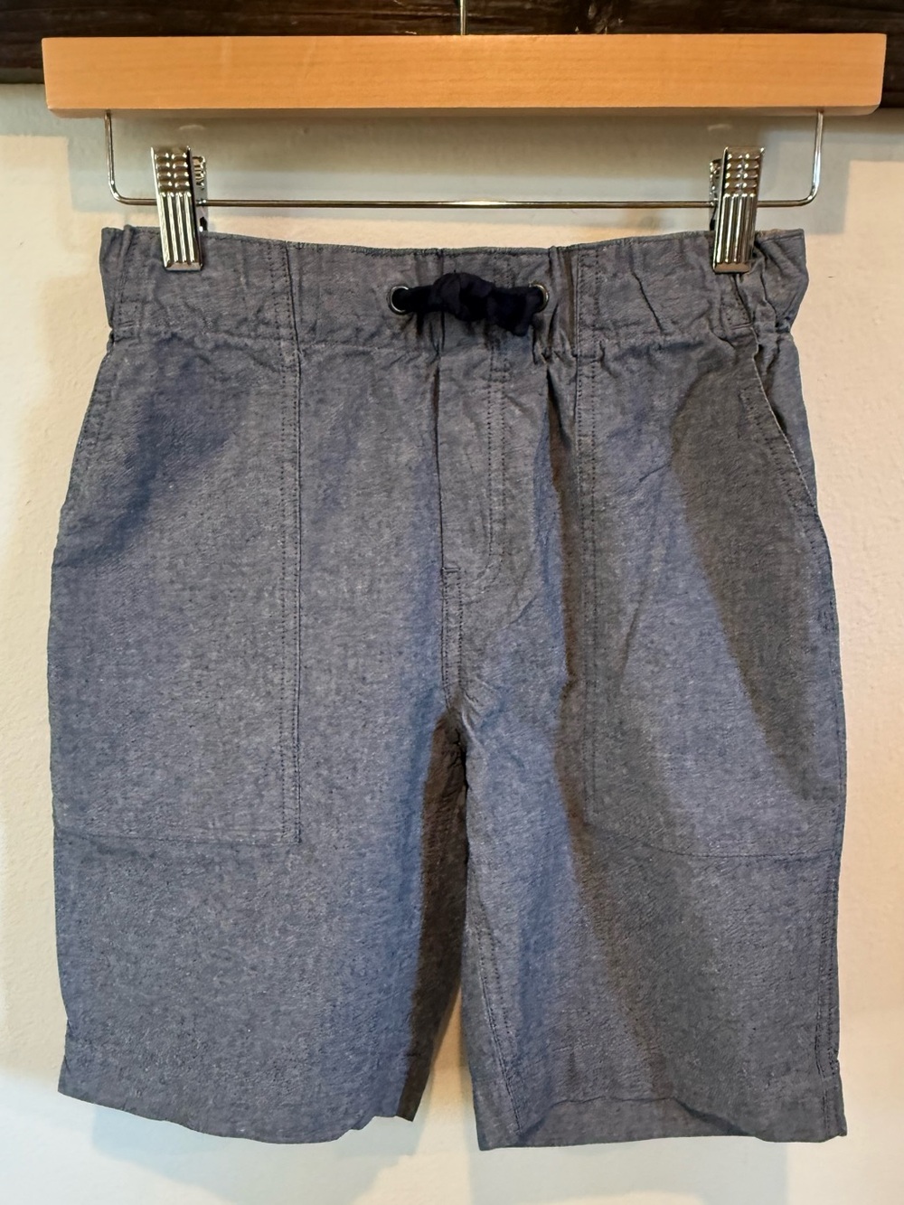 Crewcuts Chambray-Style Blue Drawstring Shorts
